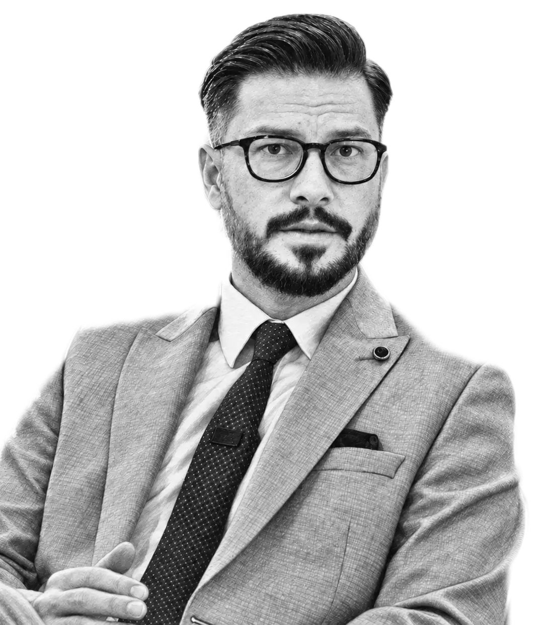 Pencil portrait of Dr. Nadir Yildirim
